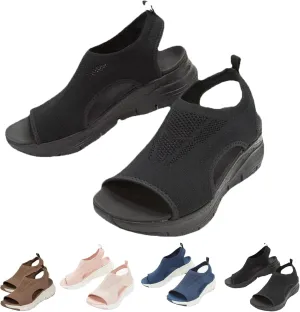 LELEBEAR Libiyi Women's Orthotic Sport Sandals, Libiyi Sandals, Libiyi Orthotic Sport Sandals, Summer Washable Slingback Orthopedic Sport Washable Knit Sandals
