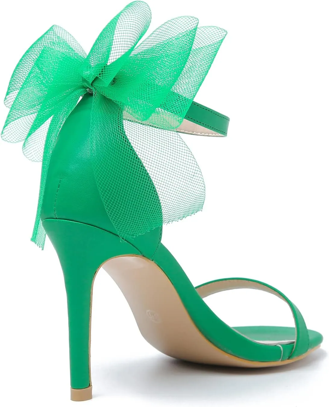 LIURUIJIA Women's Open Toe Stiletto Heels with Bow One Strap Sandals Wedding Party Prom Dress Shoes