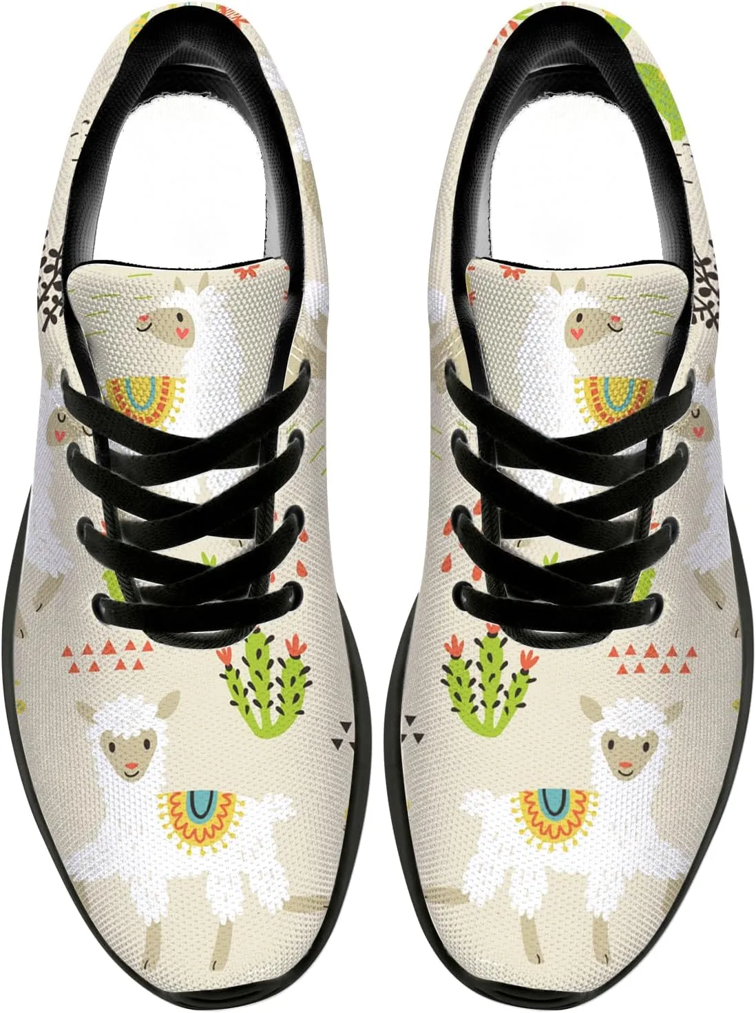 Llamas Shoes for Women Running Shoes Cute Animal Sneakers Tennis Shoes Gifts for Women Men