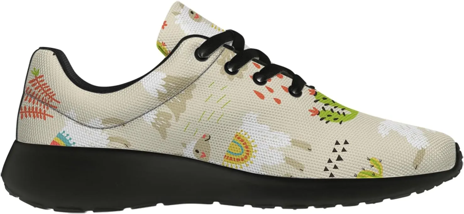 Llamas Shoes for Women Running Shoes Cute Animal Sneakers Tennis Shoes Gifts for Women Men
