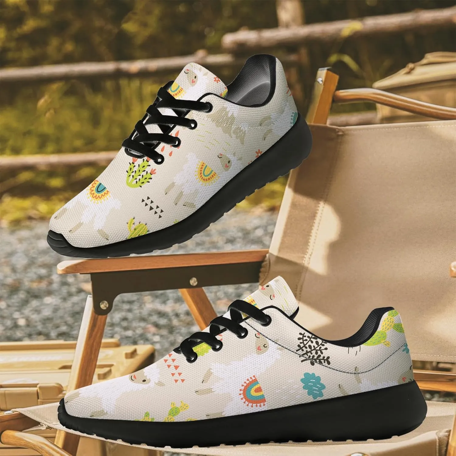 Llamas Shoes for Women Running Shoes Cute Animal Sneakers Tennis Shoes Gifts for Women Men