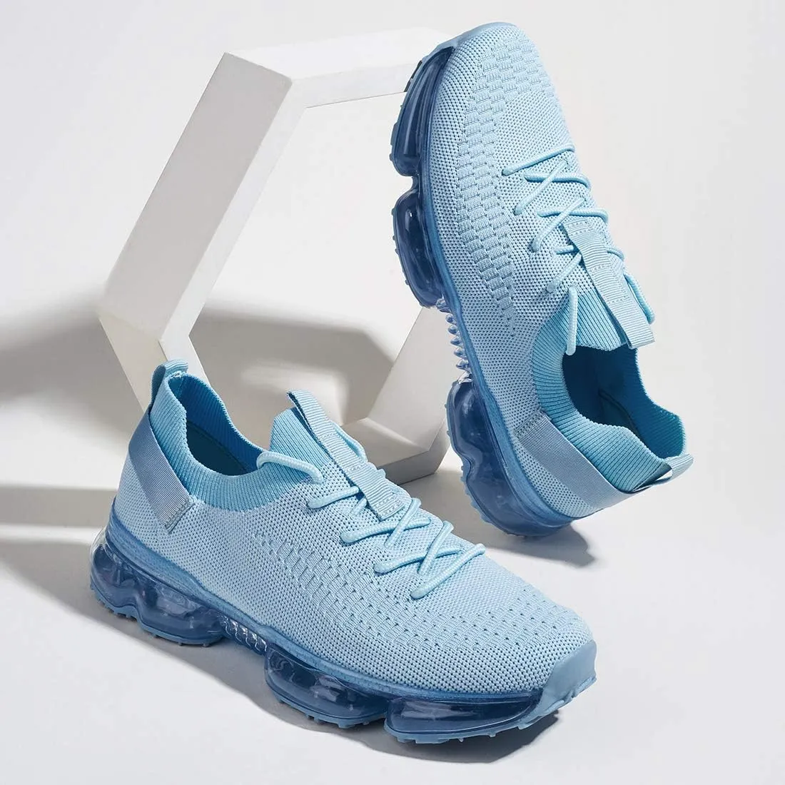LUCKY STEP Women Air Cushion Fashion Sneakers Breathable Casual Comfortable Lightweight Walking Shoes