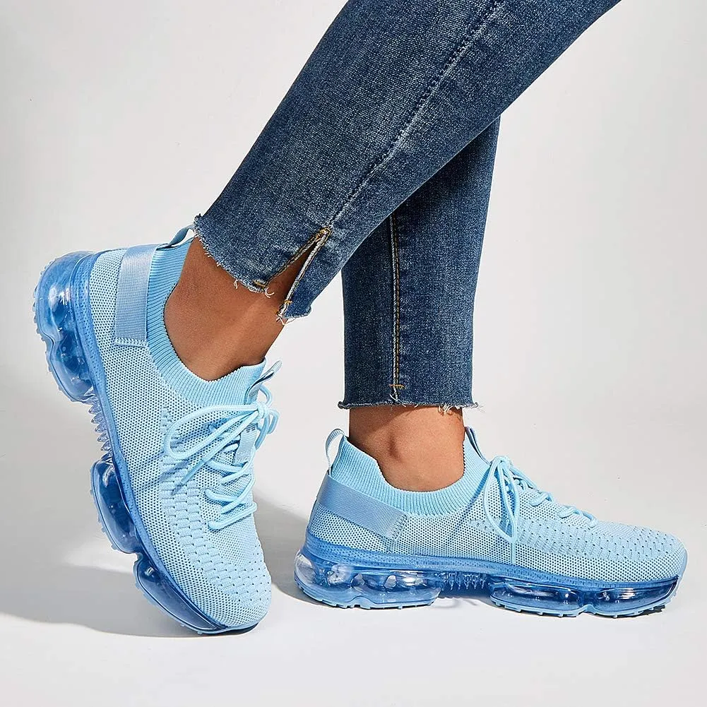 LUCKY STEP Women Air Cushion Fashion Sneakers Breathable Casual Comfortable Lightweight Walking Shoes