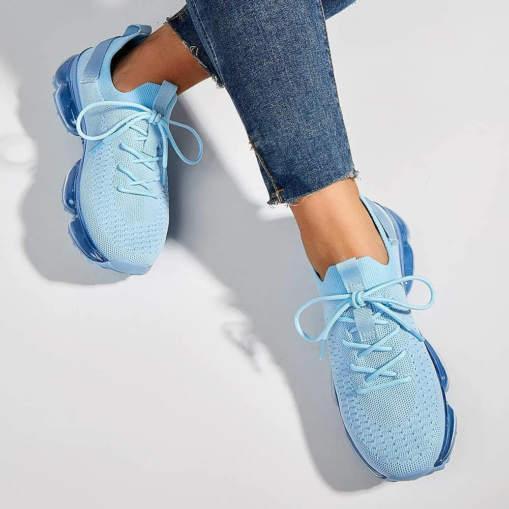 LUCKY STEP Women Air Cushion Fashion Sneakers Breathable Casual Comfortable Lightweight Walking Shoes