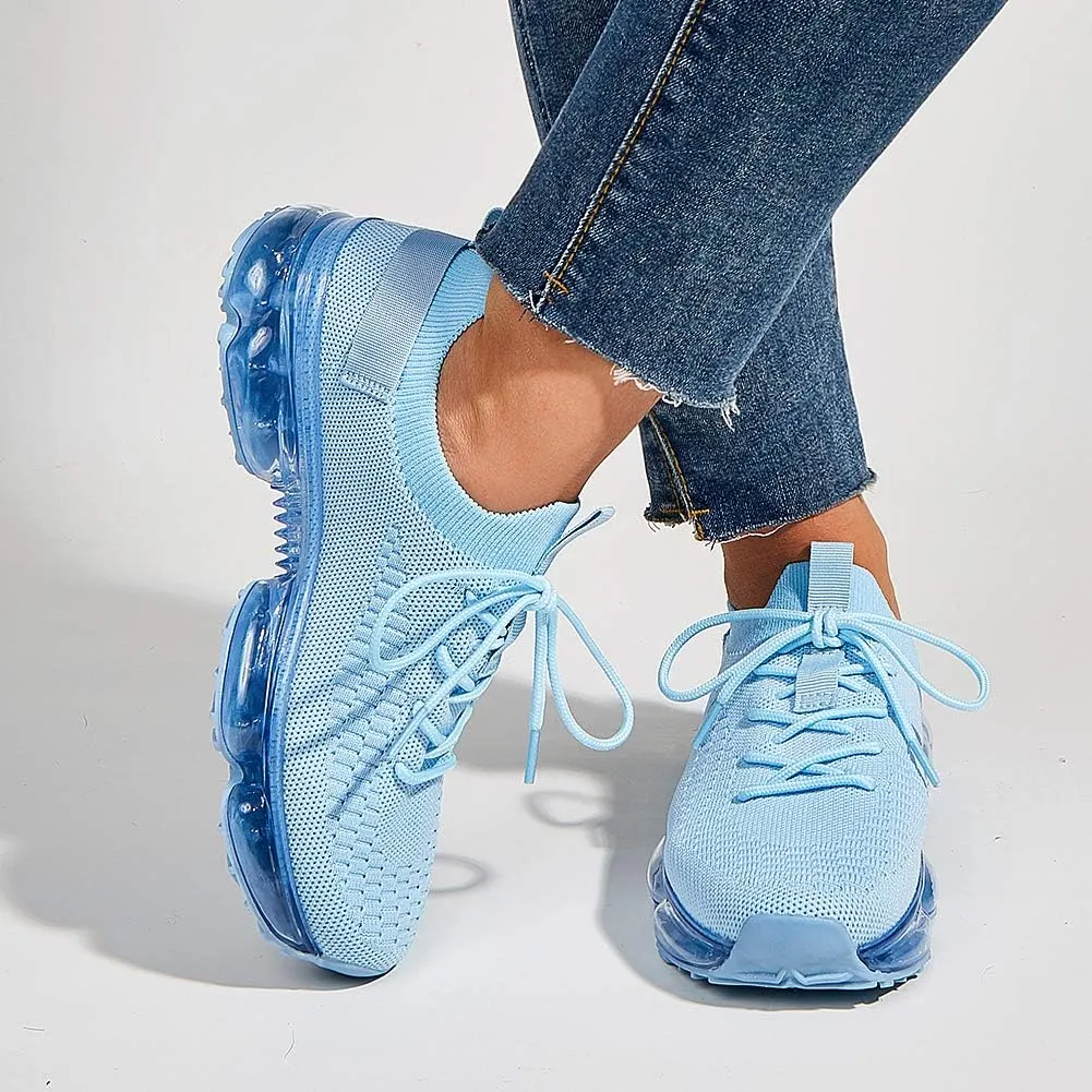 LUCKY STEP Women Air Cushion Fashion Sneakers Breathable Casual Comfortable Lightweight Walking Shoes