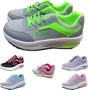 Lymphvity Womens lace-up Walking Shoes Arch Support Breathable Wedge Platform Sneakers Low-top Casual Light Weight Orthotic Sneakers for Plantar Fasciitis