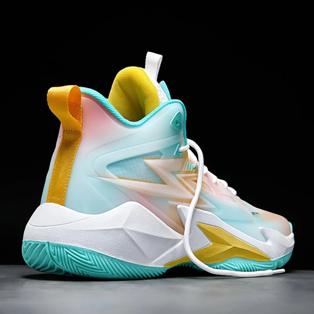 MAUGELY Men's Women's Breathable Basketball Shoes Students Sports Causal Outdoor Non-Slip Sneakers for Couple