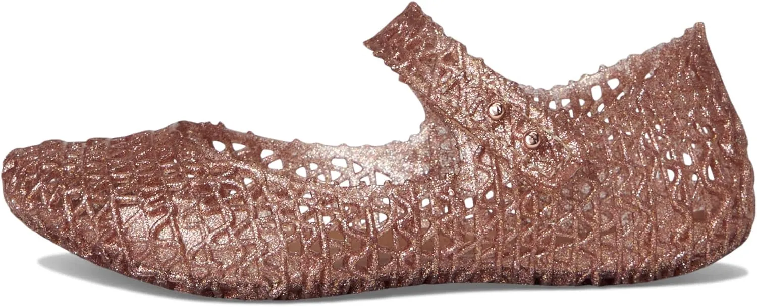 Melissa Mini Campana Papel Flats for Babies, Toddlers - Comfortable & Cute Close-Toe Jelly Flat Shoes with Mary-Jane Strap & Interwoven Cut-Out Design