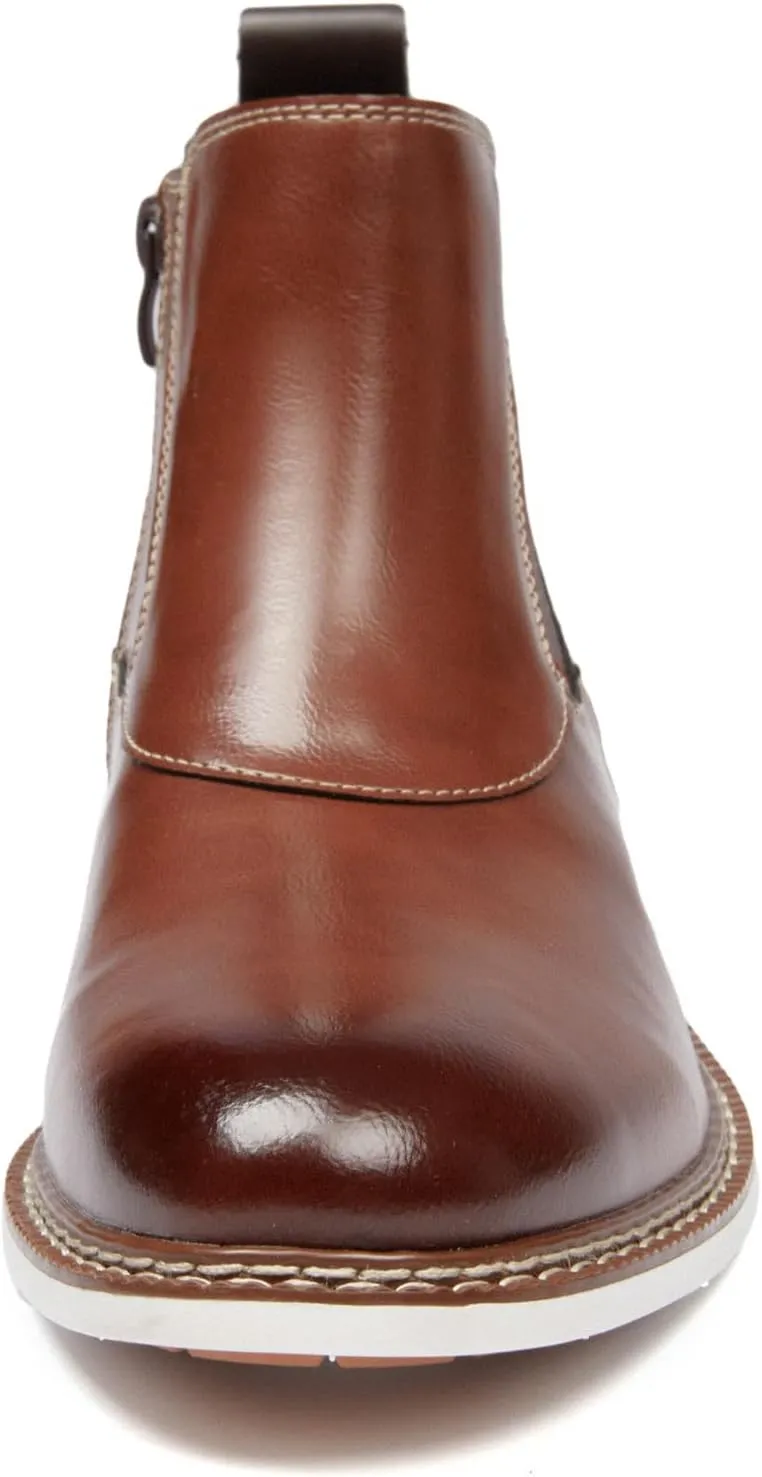 Men's Chelsea Boots Casual Chukka Ankle Boots Side Zipper Clouser Elastic Dress Boots Work Shoes for Men.