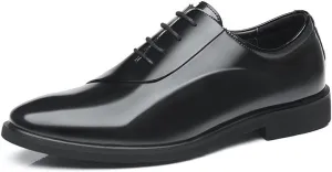 Men's Genuine Leather Low Oxford Lace-Up Anti-Slip Formal Duty Work Shoes Business Casual Service Boots