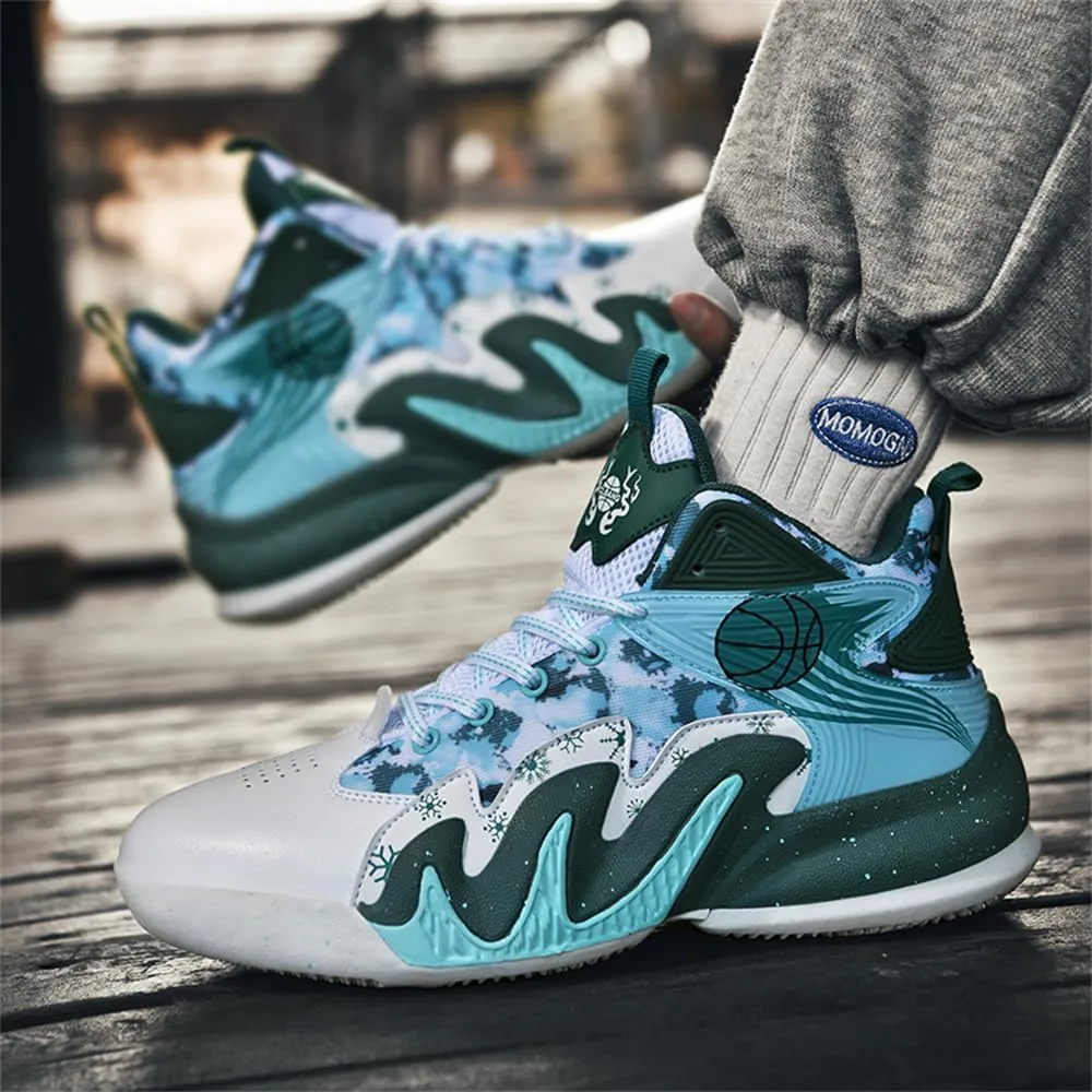 Men's High Top Anti-Slip Cushioning Basketball Shoes Fashion Running Sneakers Light Training Athletic Shoes