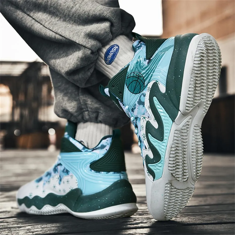 Men's High Top Anti-Slip Cushioning Basketball Shoes Fashion Running Sneakers Light Training Athletic Shoes