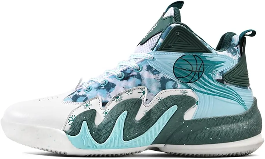 Men's High Top Anti-Slip Cushioning Basketball Shoes Fashion Running Sneakers Light Training Athletic Shoes