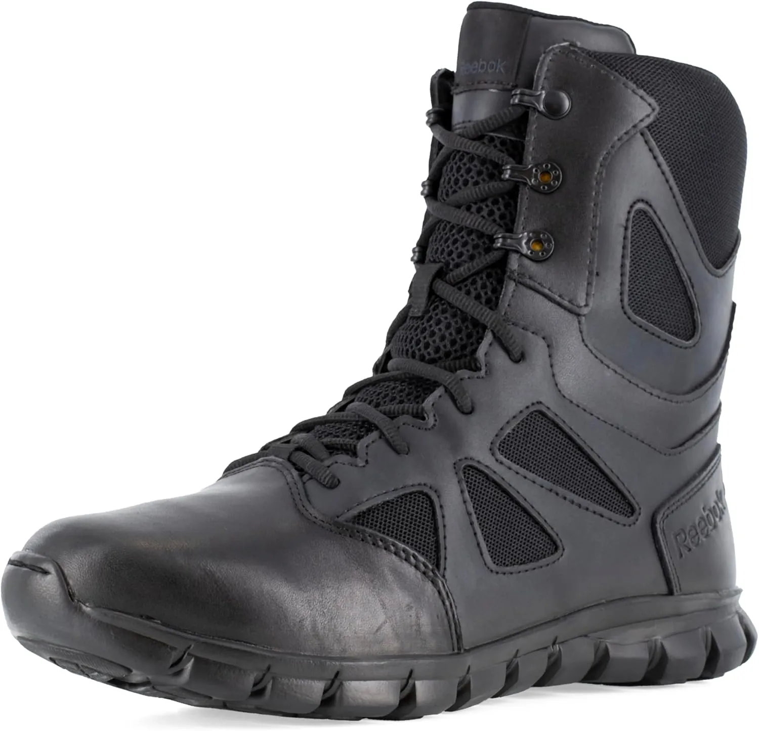 Men's Rb8805 Sublite Cushion Soft Toe 8" Tactical Boot with Side Zipper Black Military