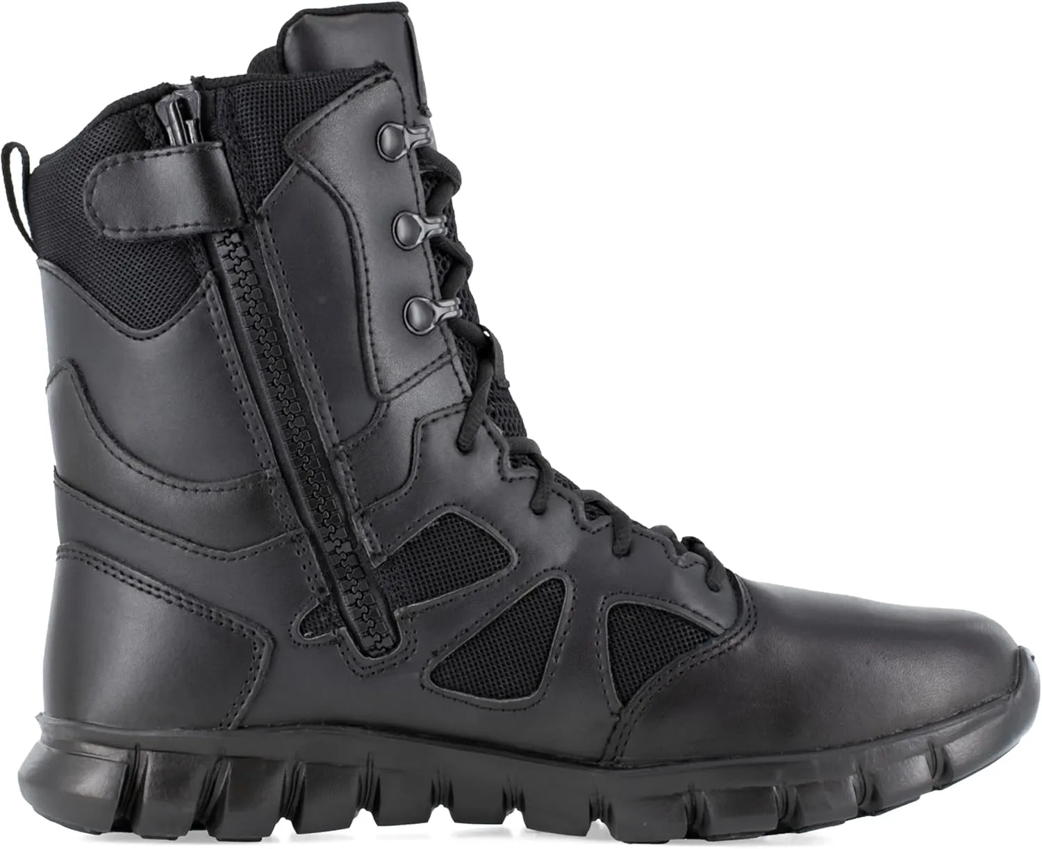 Men's Rb8805 Sublite Cushion Soft Toe 8" Tactical Boot with Side Zipper Black Military