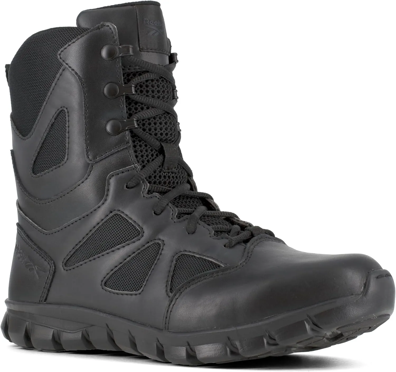 Men's Rb8805 Sublite Cushion Soft Toe 8" Tactical Boot with Side Zipper Black Military