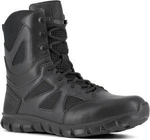 Men's Rb8805 Sublite Cushion Soft Toe 8" Tactical Boot with Side Zipper Black Military