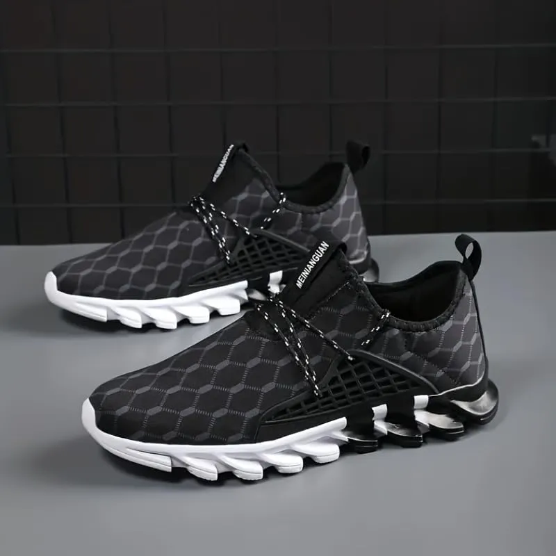 Men's Stylish Sneakers Shoes, Breathable Walking Shoes, Tennis Shoes, Anti-Slip Running Shoes