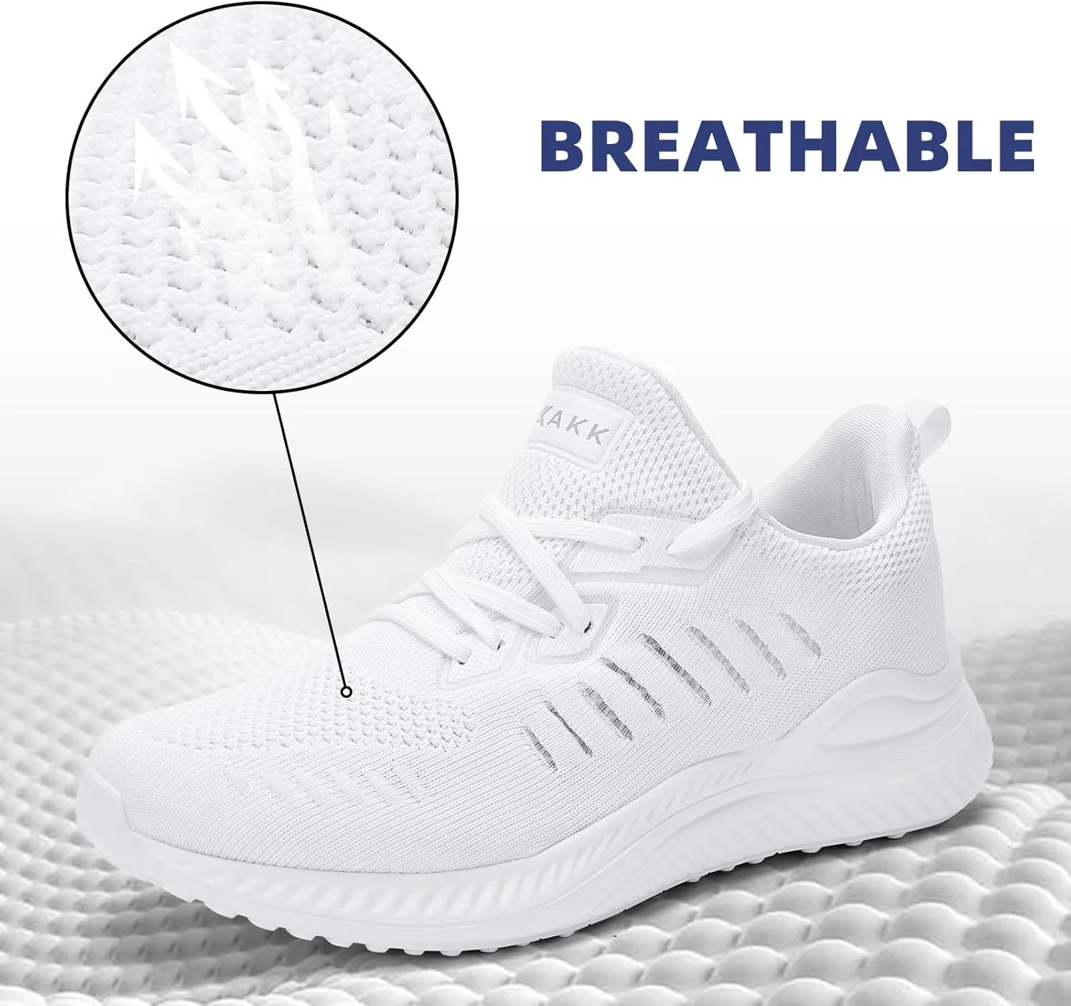 Mens Wide Sneakers - Slip On Memory Foam Walking Shoes Breathable Non Slip Tennis Running Shoe Ultra Lightweight Comfortable Workout Gym Jogging and Casual Sports
