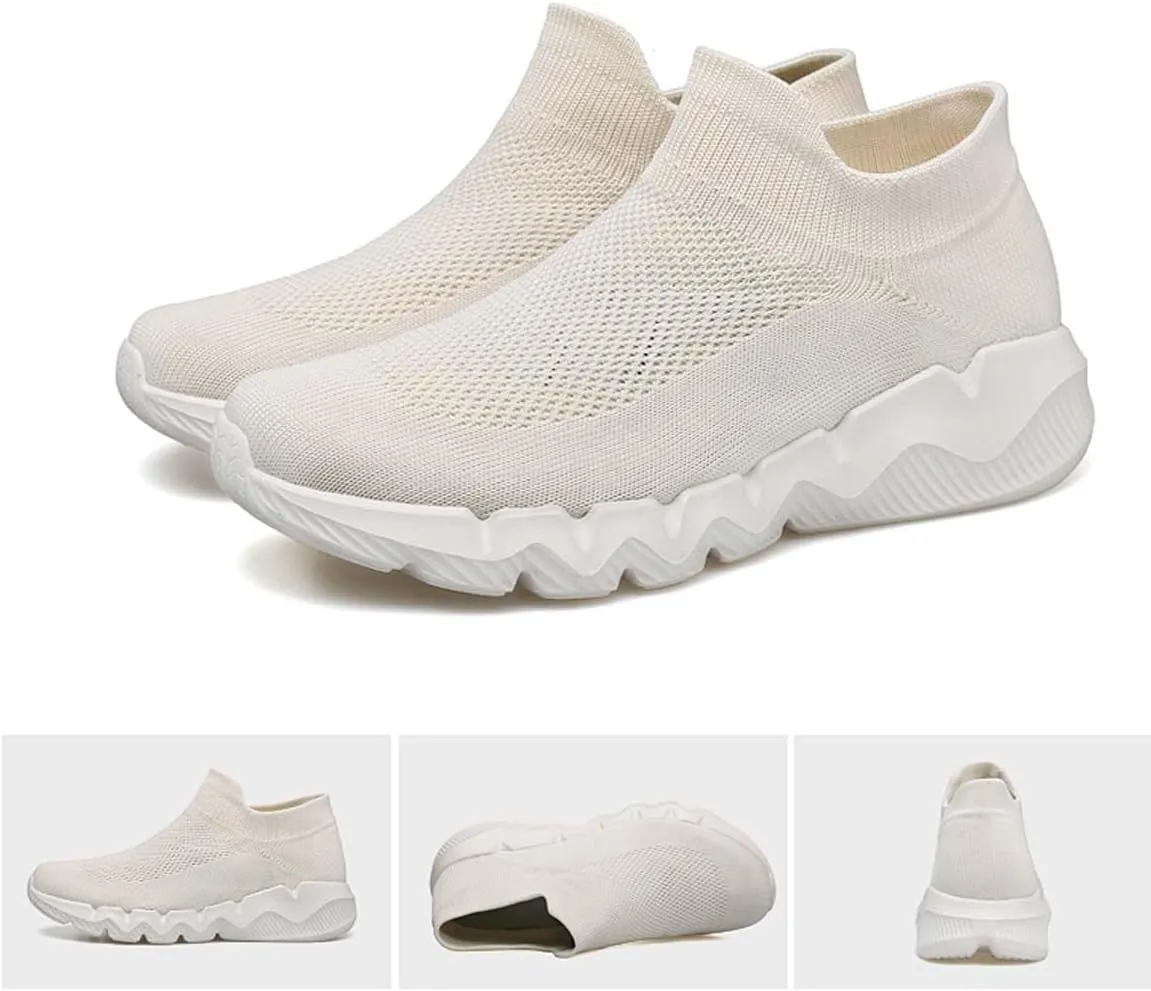 Men's Women's Knitted Mesh Fashion Breathable Ankle-High Road Running Shoes Soft Sneakers Shoes Trainers Shoes