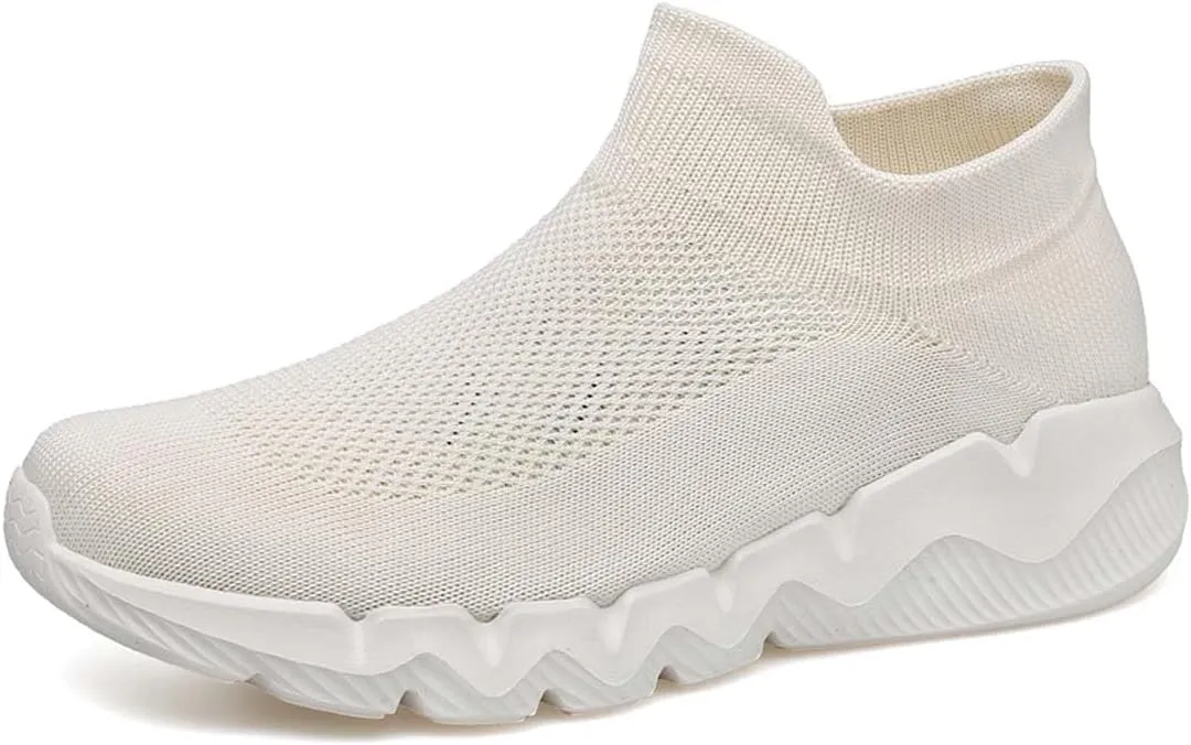 Men's Women's Knitted Mesh Fashion Breathable Ankle-High Road Running Shoes Soft Sneakers Shoes Trainers Shoes