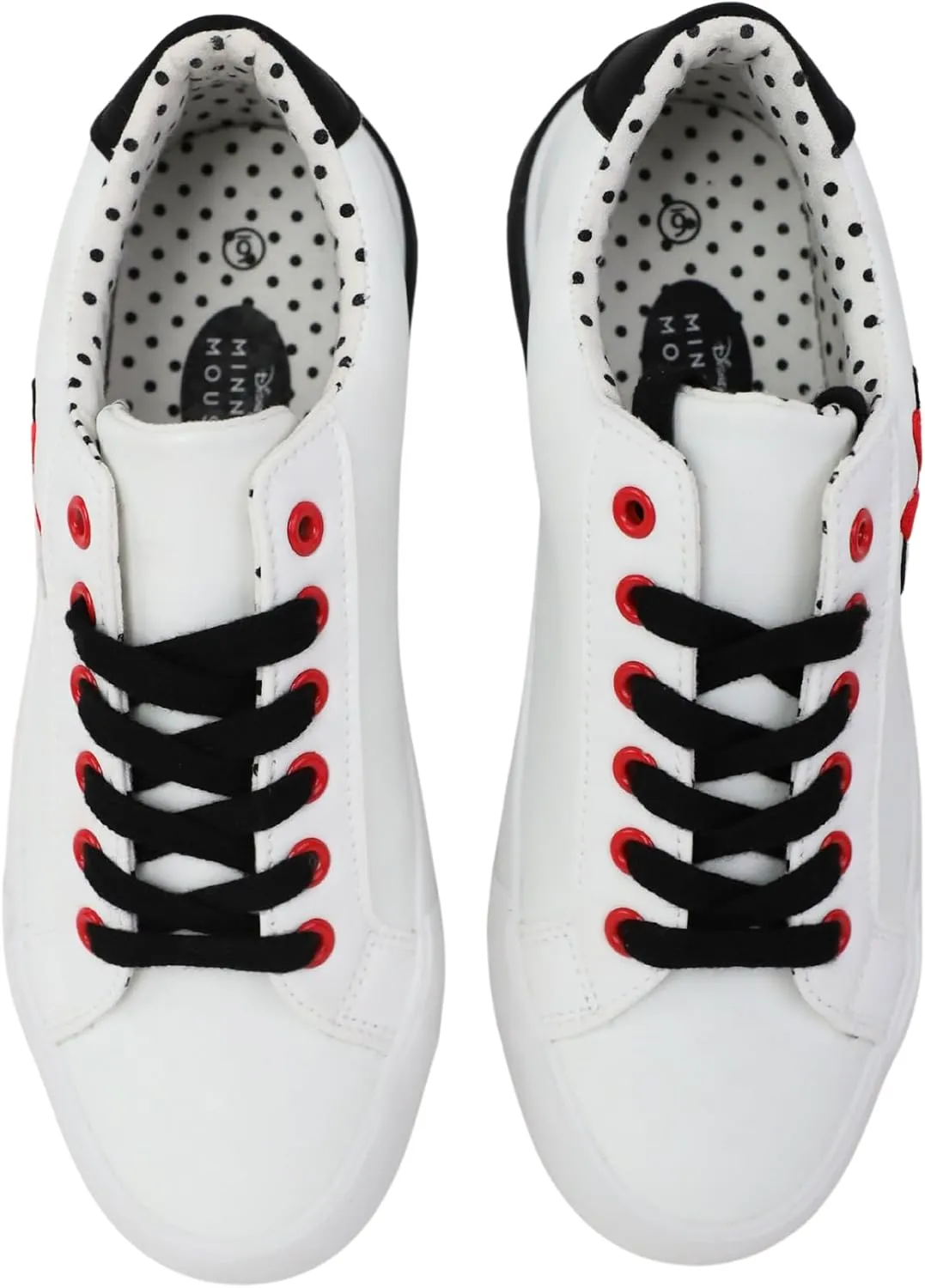 Minnie Mouse Womens Sneakers Low Court Lace Up