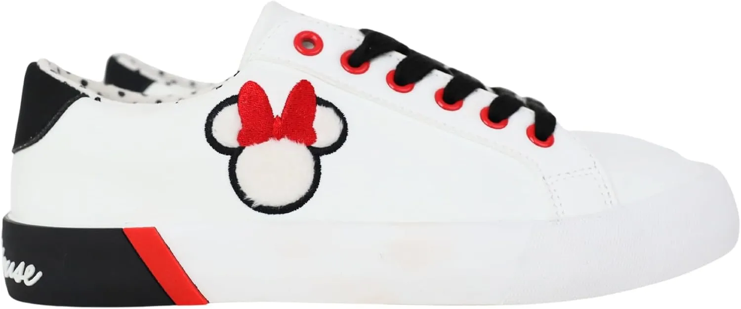 Minnie Mouse Womens Sneakers Low Court Lace Up