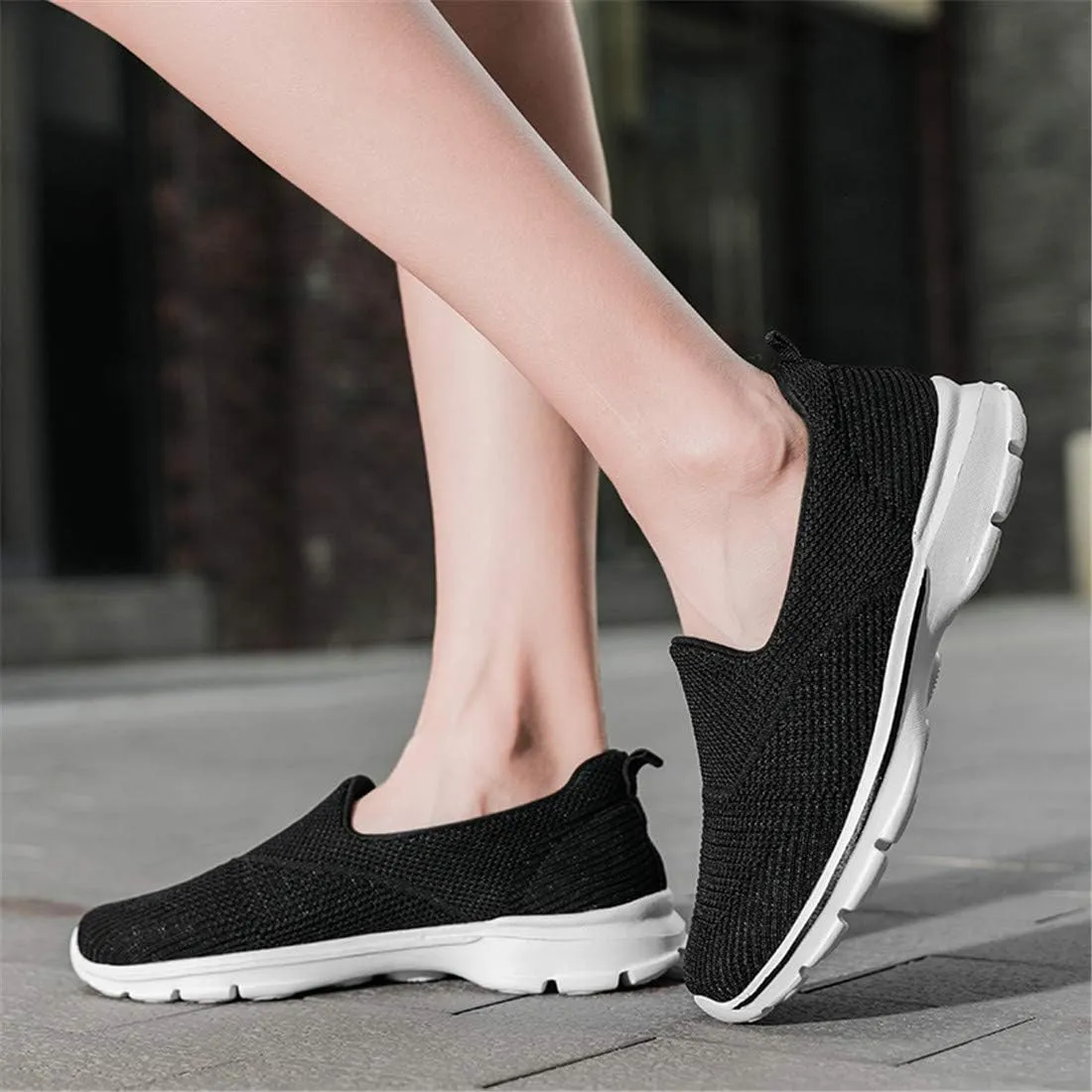 MizHome Women's Athletic Running Shoes Breathable Casual Mesh-Comfortable Slip on Sneakers