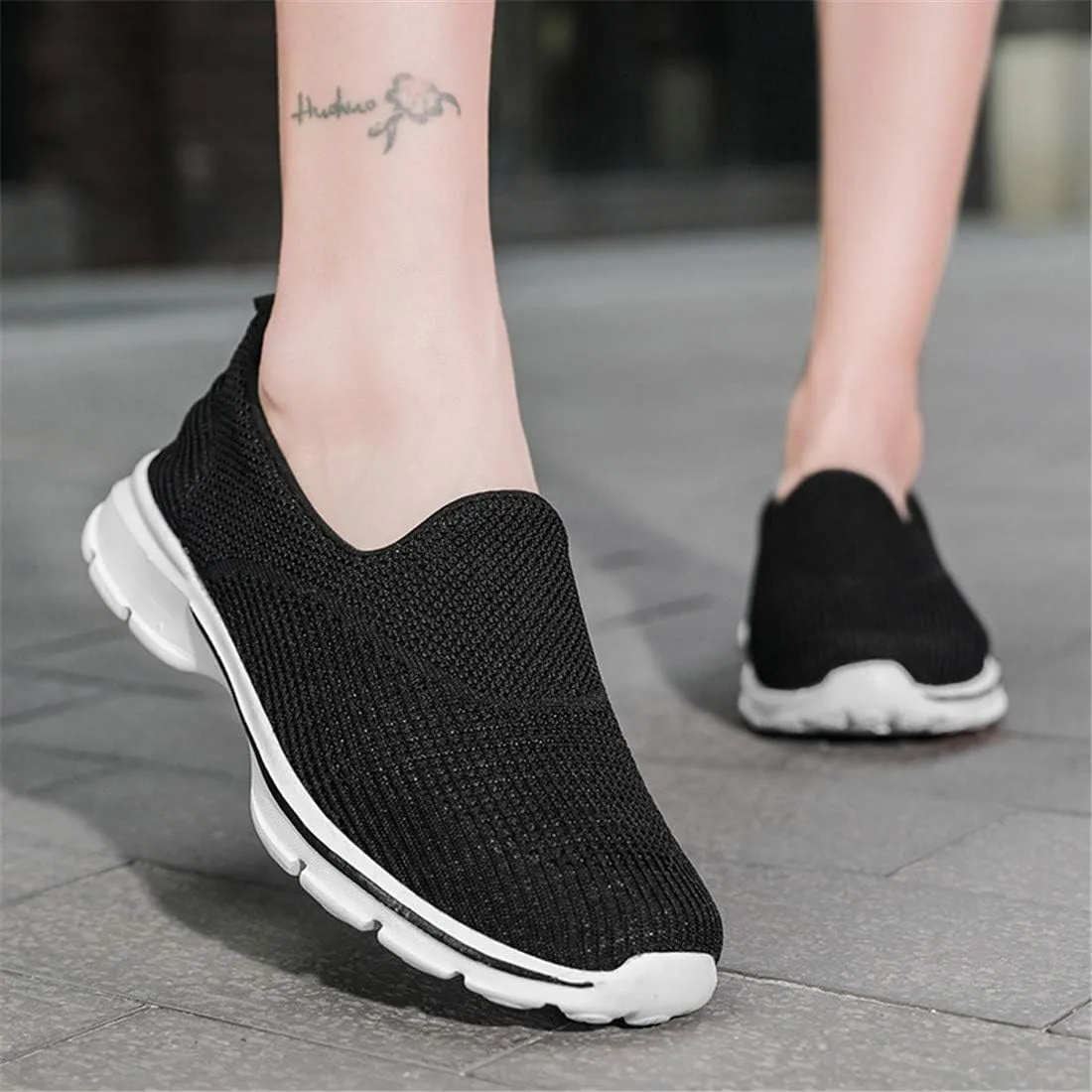 MizHome Women's Athletic Running Shoes Breathable Casual Mesh-Comfortable Slip on Sneakers