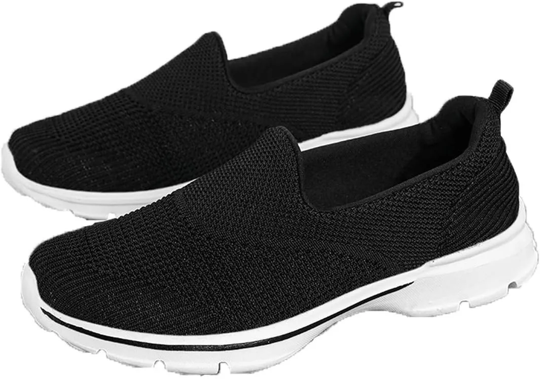 MizHome Women's Athletic Running Shoes Breathable Casual Mesh-Comfortable Slip on Sneakers