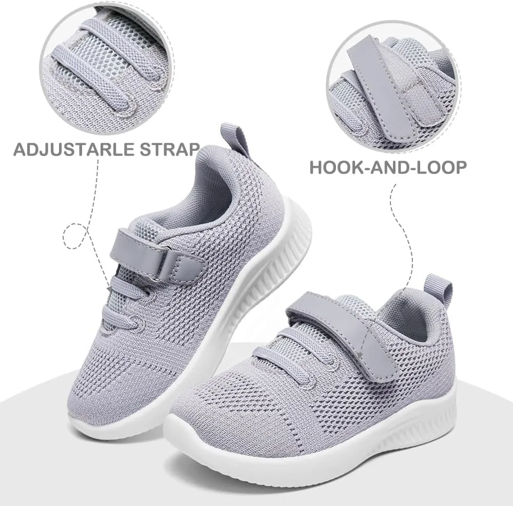 nerteo Toddler Girl Shoes Boys Kids Tennis Sneakers Breathable Runing Walking Shoes