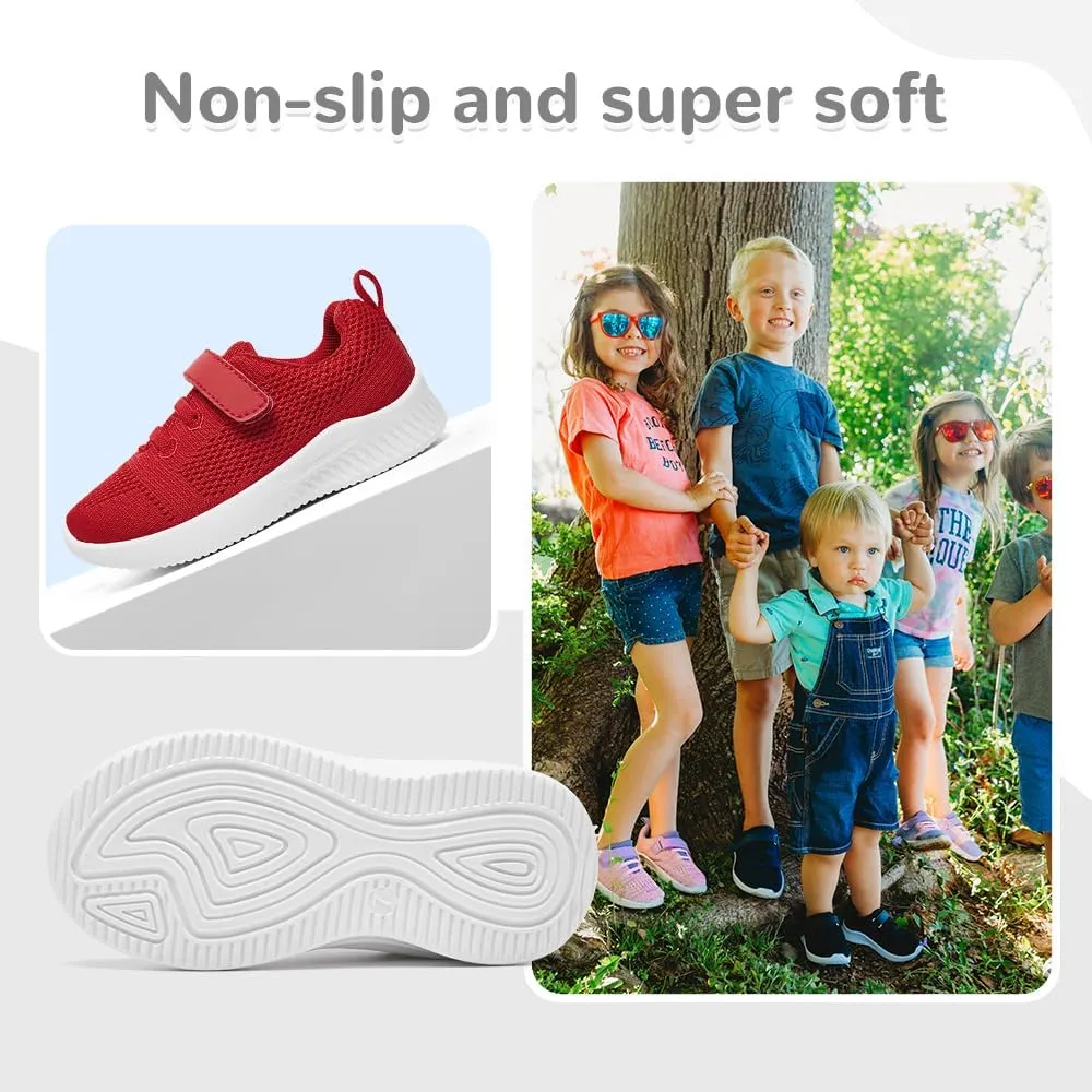 nerteo Toddler Girl Shoes Boys Kids Tennis Sneakers Breathable Runing Walking Shoes