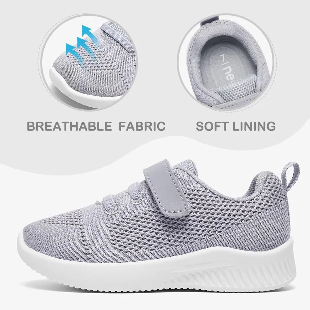 nerteo Toddler Girl Shoes Boys Kids Tennis Sneakers Breathable Runing Walking Shoes