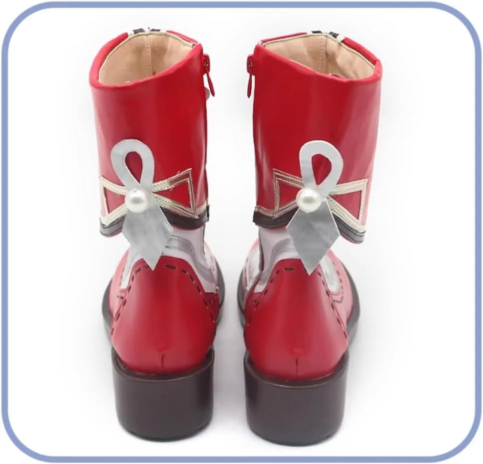 New Hu Tao Cosplay Shoes for Game Genshin Impact Lantern Rite High Heel Cos Halloween Women Custom Made Anime