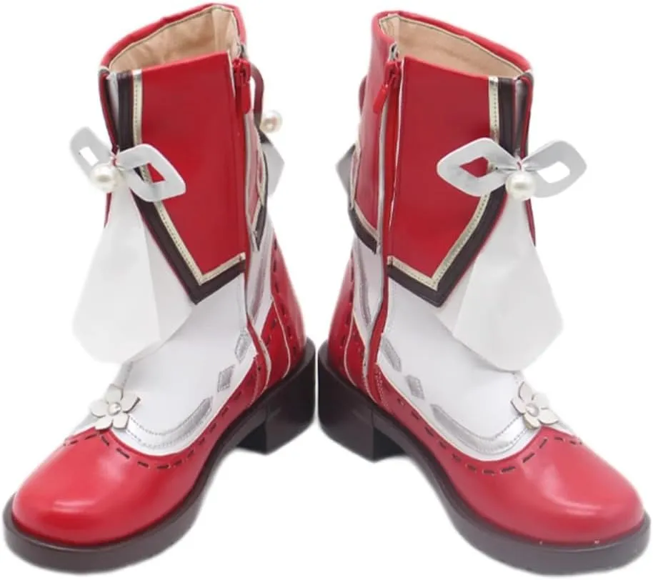 New Hu Tao Cosplay Shoes for Game Genshin Impact Lantern Rite High Heel Cos Halloween Women Custom Made Anime