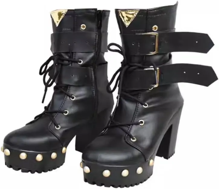 Nicole Demara Cosplay Shoes for Game Zenless Zone Zero Cos Black High Heel Halloween Women Men Custom Made Anime