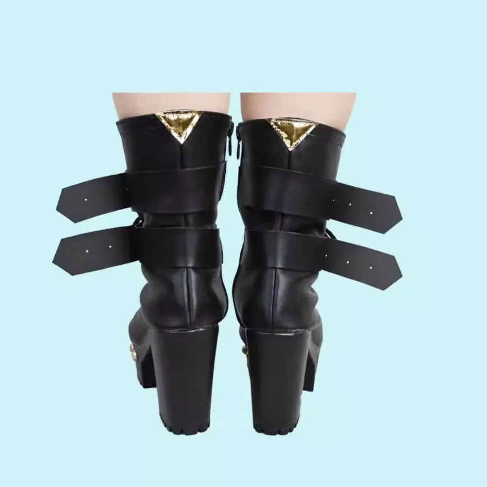 Nicole Demara Cosplay Shoes for Game Zenless Zone Zero Cos Black High Heel Halloween Women Men Custom Made Anime