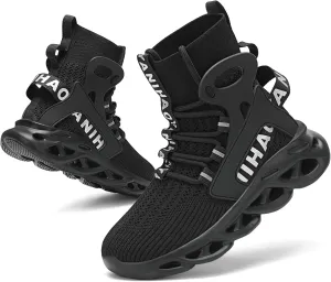 Nihaoya Girls Boys Sneakers,Boot-Like Kids Tennis Shoes,High Top Breathable Mesh Running Shoes for Boy Footwear Wrap Ankle for Little/Big Kid