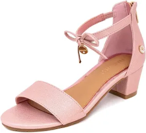 Nine West Girls Sandals Low Heel Dress Pump Ankle Strap Open Toe Wedding Party for Big Kids & Little Kids