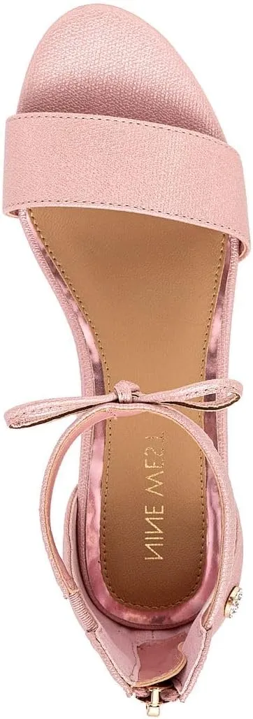 Nine West Girls Sandals Low Heel Dress Pump Ankle Strap Open Toe Wedding Party for Big Kids & Little Kids