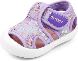 OAISNIT Baby Girls Boys Sandals Summer Sneakers Non-Slip Lightweight Beach Water Shoes Toddler First Walkers