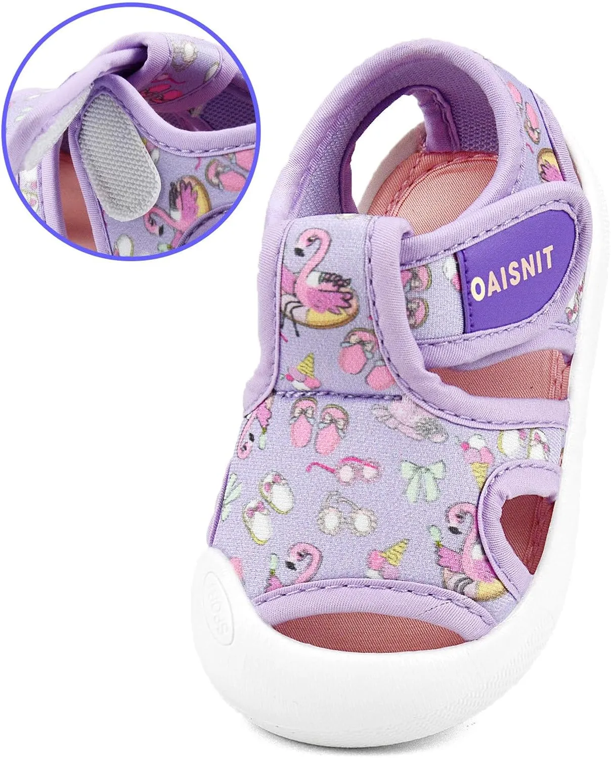 OAISNIT Baby Girls Boys Sandals Summer Sneakers Non-Slip Lightweight Beach Water Shoes Toddler First Walkers