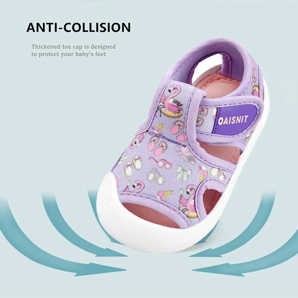 OAISNIT Baby Girls Boys Sandals Summer Sneakers Non-Slip Lightweight Beach Water Shoes Toddler First Walkers