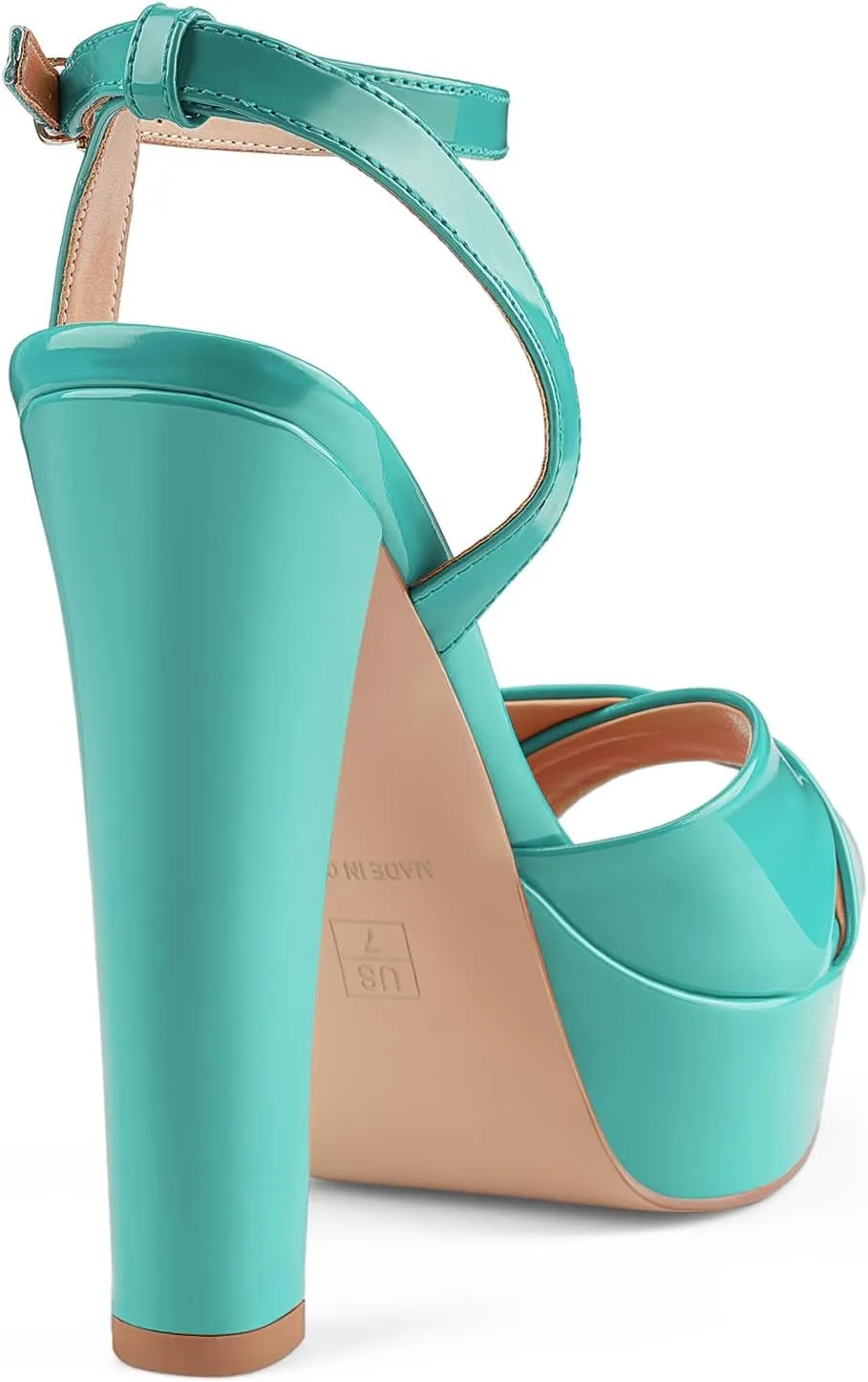 Oh Mispares Block High Heel Sandals for Women Peep Toe Platform Cross Strappy Sexy Heeled Gold Slingback Heels for Dress Jeans Summer Weddings