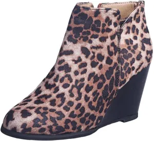 oiangi Fall Boots for Women 2022 Trendy Suede Slip on V Cutout Round Toe Zipper Chunky Stacked Mid Heel Ankle Booties Solid Cute Comfy Ladies Casual Shoes