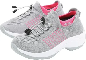 Orthopedic Sneakers Breathable Women Slip on Trainers Comfortable Shoes for Women Stretch Cushion Athletic Shoe Unisex Casual Thick Bottom Walking Shoe