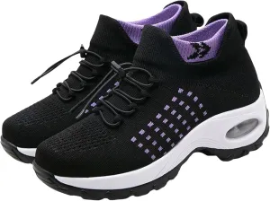 Orthopedic Sneakers Women Breathable Comfort Wear Shoes for Women Walking Slip On Trainers Casual Comfortable Athletic Cushion Thick Bottom Footwear