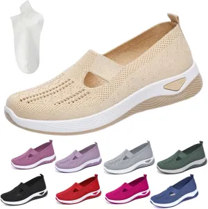 Orthowalkway Womens Shoes, Selleren Orthopedic Shoes, Women's Comfortable Breathable Knitted Sneakers