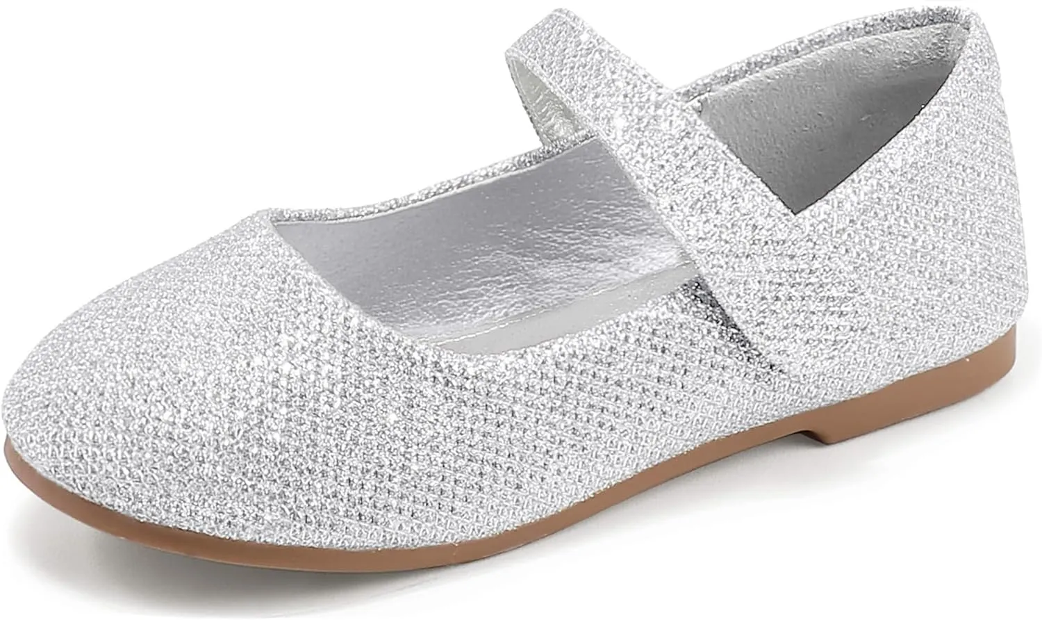 PANDANINJIA Girls Dress Shoes Toddler Flower Girl Kids Mary Jane Shoes Ballet Flats School Wedding Party Church Girls Shoes