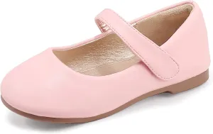 PANDANINJIA Girls Dress Shoes Toddler Flower Girl Kids Mary Jane Shoes Ballet Flats School Wedding Party Church Girls Shoes